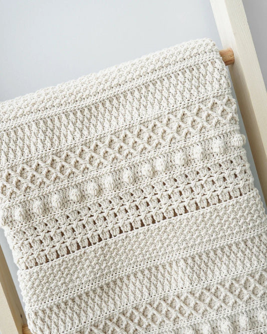 Easy crochet modern blanket pattern, Video tutorial + Chart, Crochet afghan, Throw blanket pattern, Boho blanket, 9 sizes, ENGLISH pattern