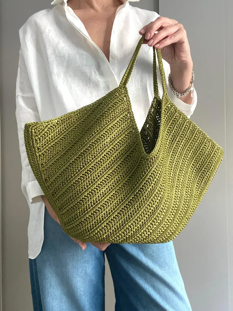 CROCHET PATTERN MIRA Bag Crochet Bag Pattern Wool Bag crochet purse woman bag shopping bag summer bag beach bag, handbag Raffia Bag